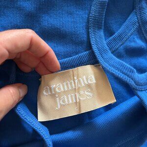Araminta James On The Go Rib Dress French Blue Size S